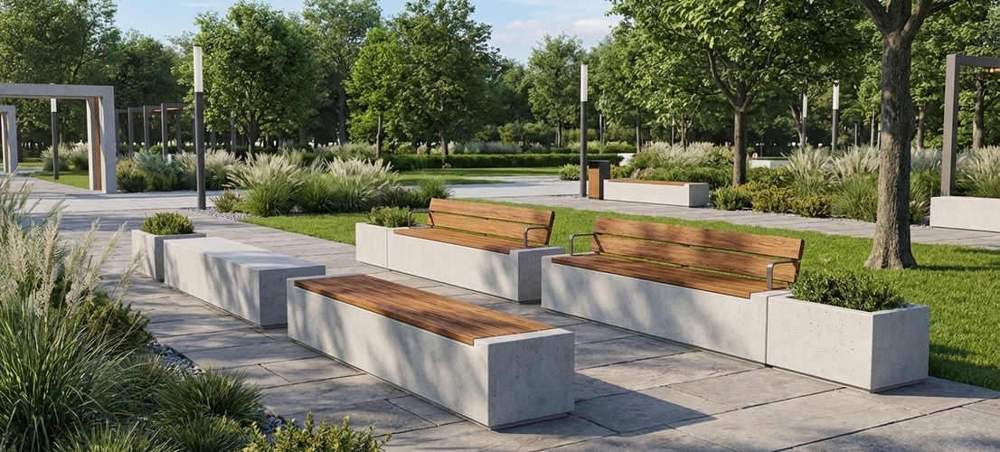 Уличная мебель CLASSIC из бетона