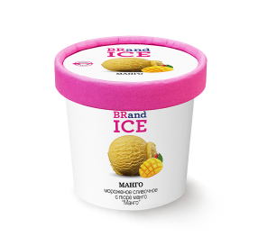 Мороженое сливочное Baskin Robbins Манго в стаканчике с ложечкой 60 гр. дистрибьютер ООО Гермиона