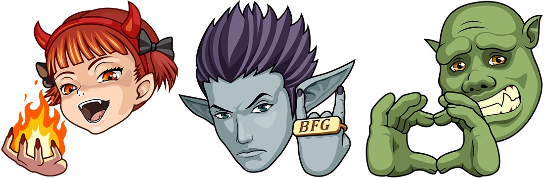 эмоции, стикеры, эльф, гном