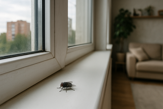 Муха на подоконнике