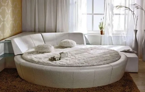 Купить круглую кровать на заказ Милан 58