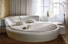 Купить круглую кровать на заказ Милан 58