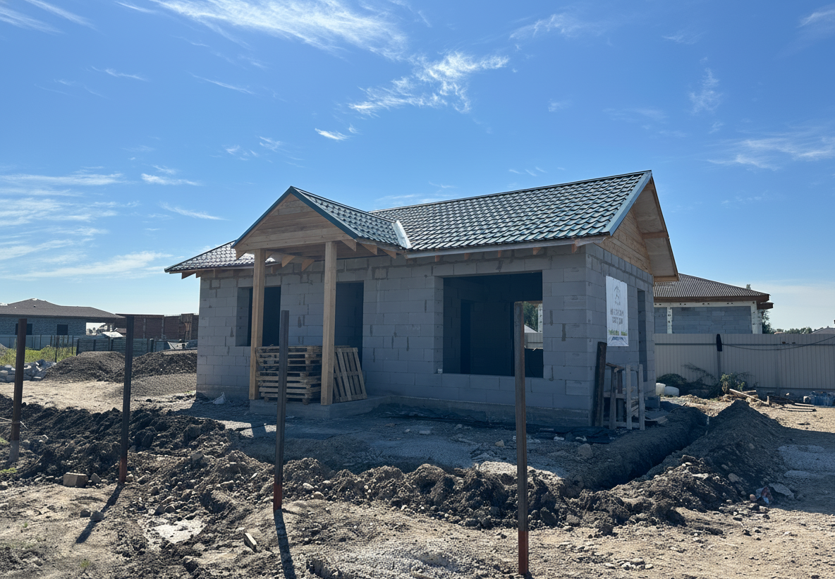 Готовый дом из газобетона