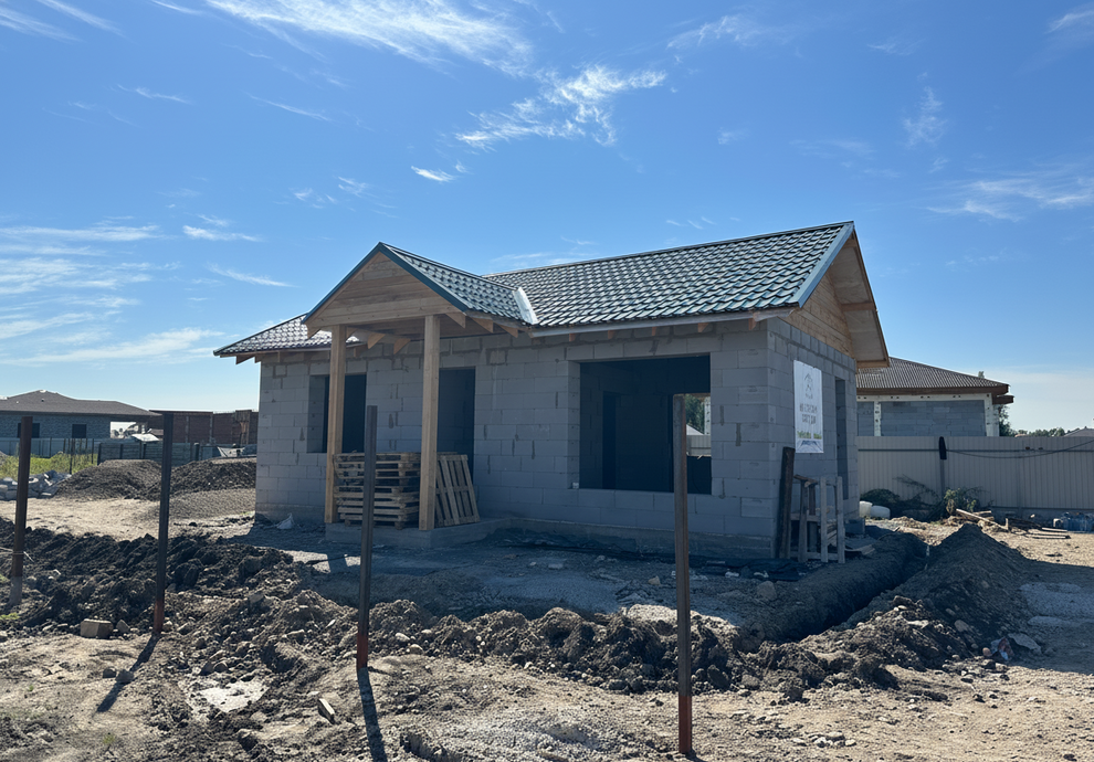 Готовый дом из газобетона