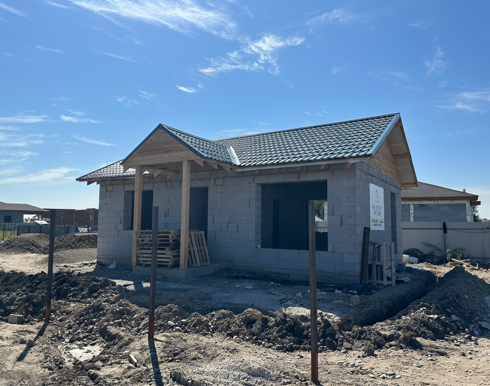 Готовый дом из газобетона