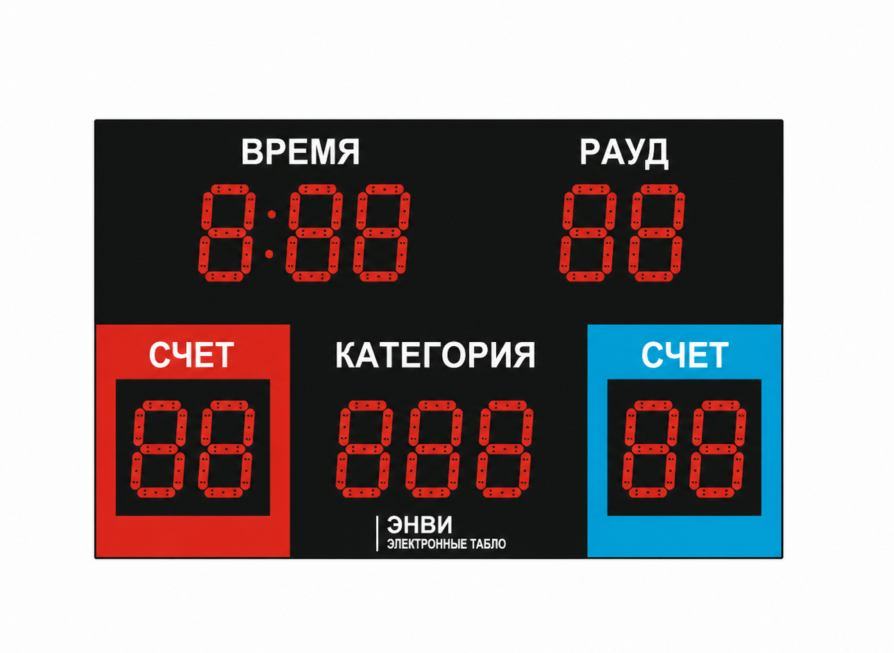 Светодиодное табло для футбола 170х110_4х30_5х21_S16х160