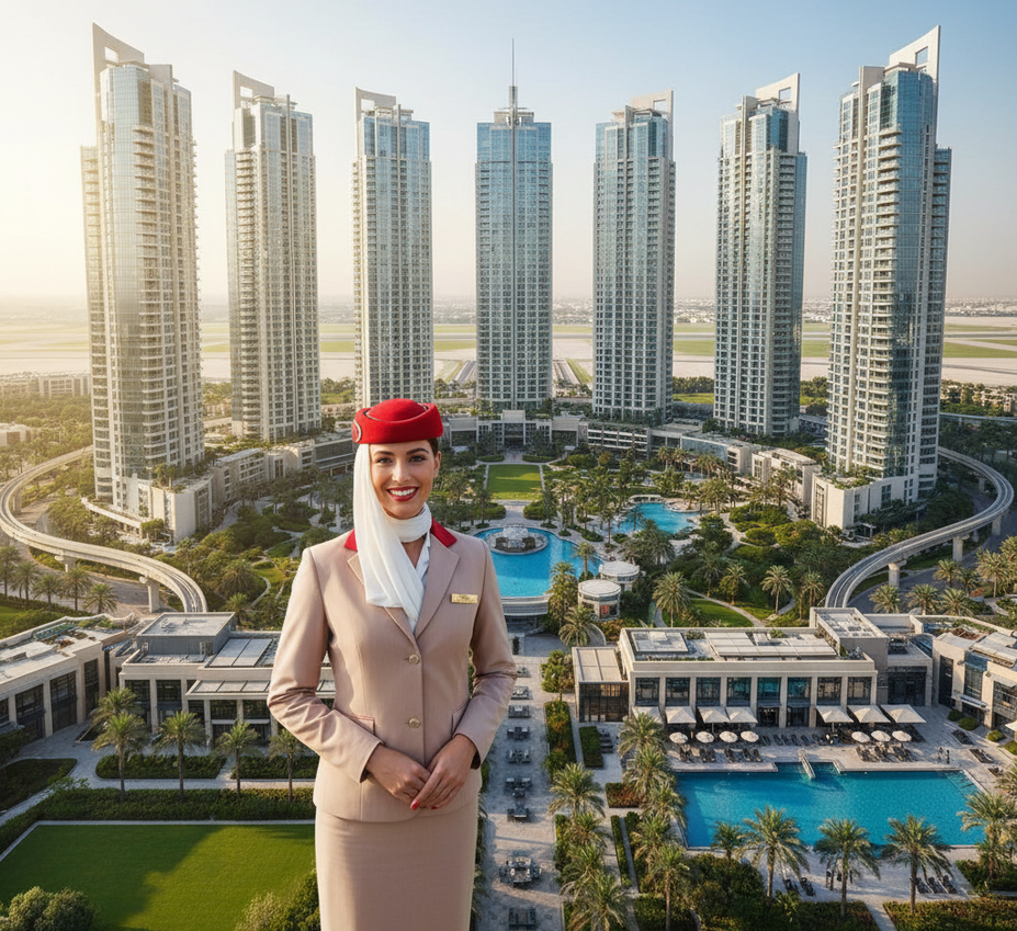 Emirates набор в бортпроводники 2026, Emirates деревня бортпроводников, Emirates Cabin Crew Village