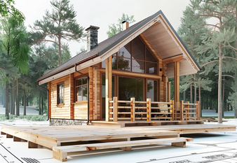 Монтаж мансардного каркасно-щитового дома на участке в Волжском Волгоградской области