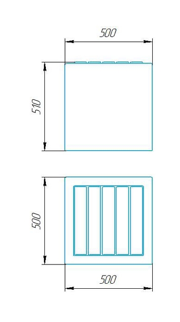 Чертёж размеров и формы скамейки