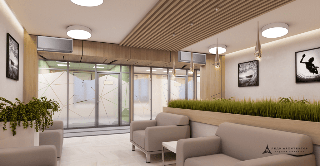 Интерьер холла клиники Корд