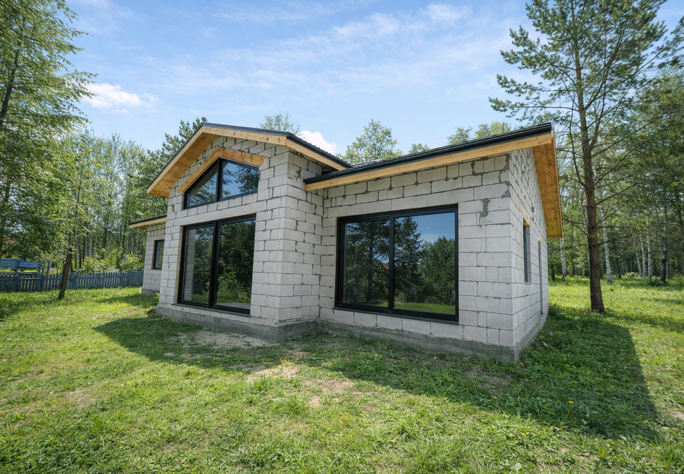 Готовый дом из газобетона