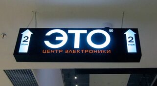 Двусторонний световой короб из пластика