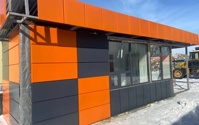 установка линеарной панели с рустом