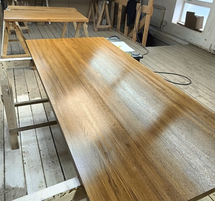 Изготовление прямоугольных столешниц на заказ из дерева в Уфе от компании ЭкоМассивУфа