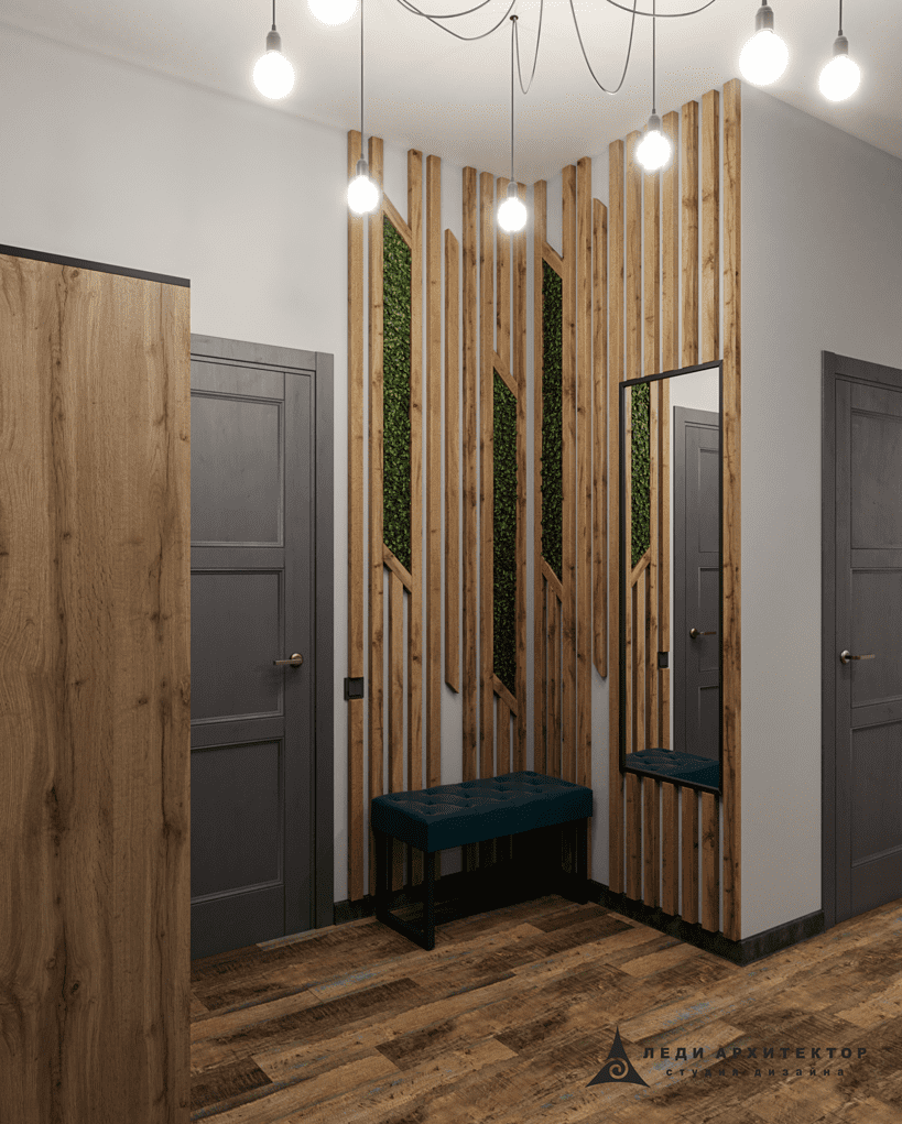 Дизайн холла офиса строительной компании