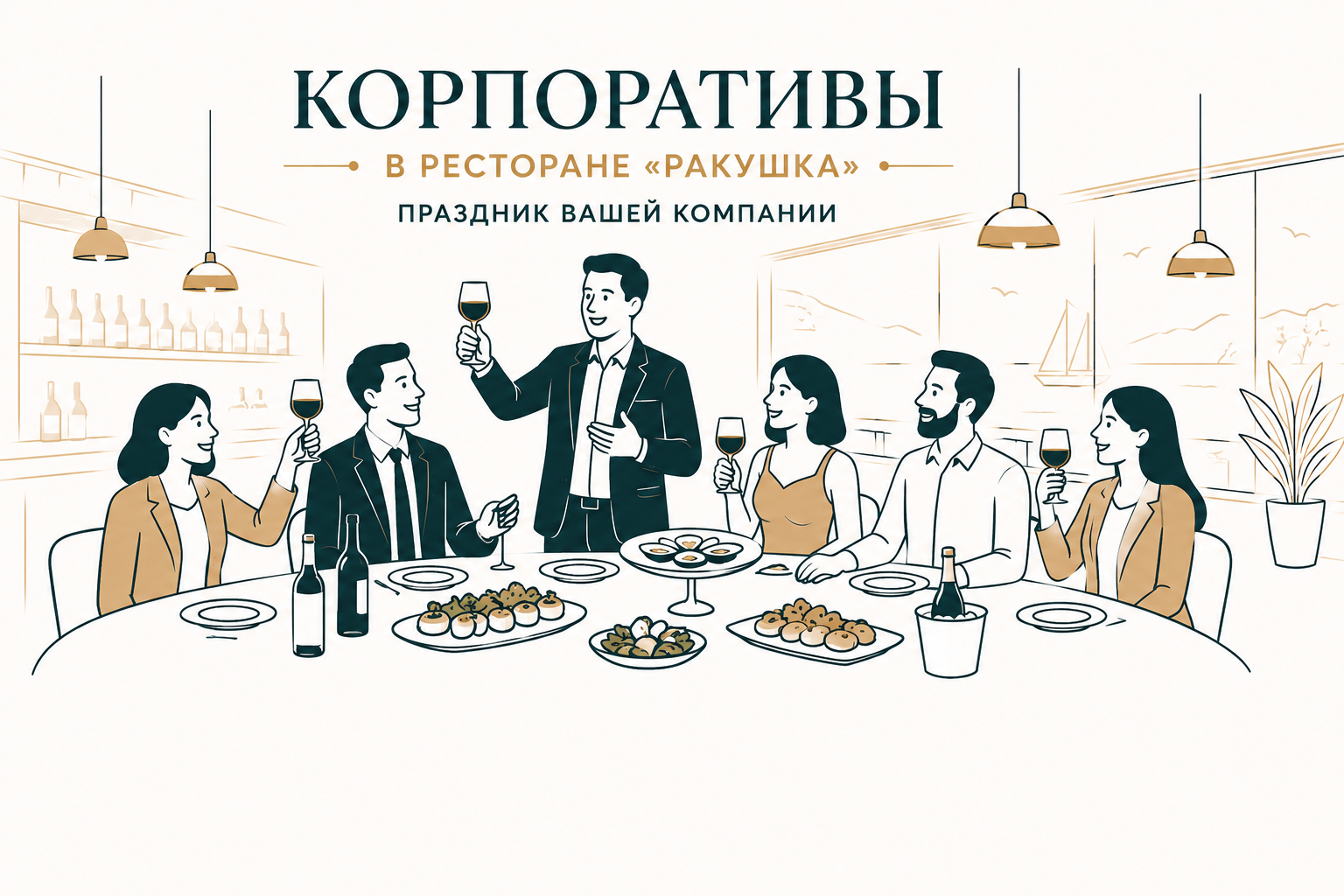 Корпоратив в ресторане Ракушка