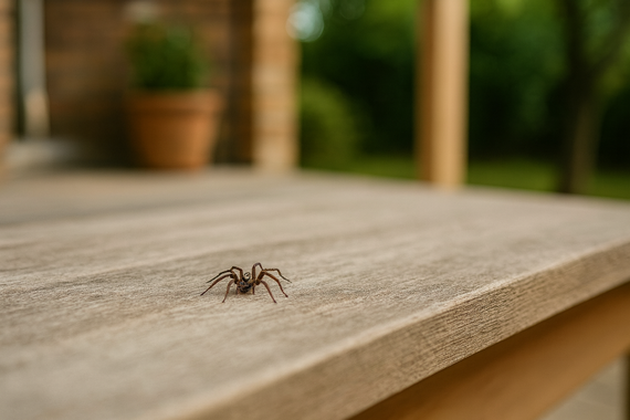 Паук на веранде