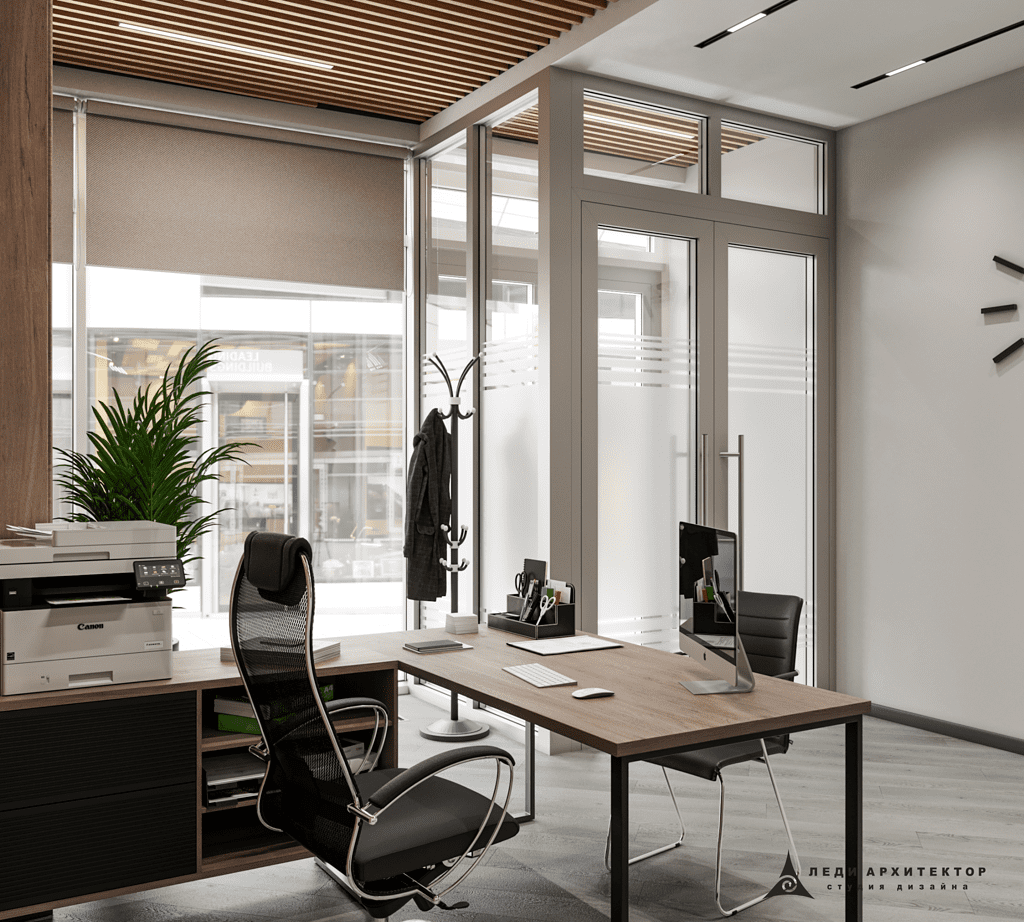 Интерьер кабинета руководителя офиса Совкомбанка