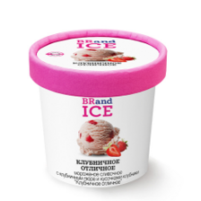 Мороженое сливочное Baskin Robbins клубничное отличное в стаканчике с ложечкой ООО Гермиона
