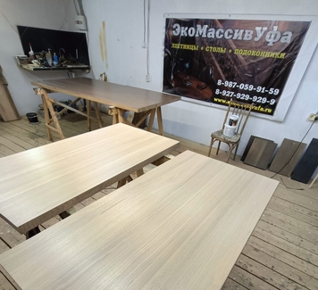 Изготовление угловых подоконников из дерева на заказ в Уфе от компании ЭкоМассивУфа