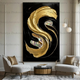 Картина из коллекции Натальи Жуковой " Black Gold Pearl "