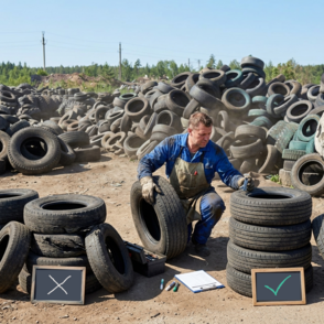 Этап производственного процесса нашего магазина б/у шин