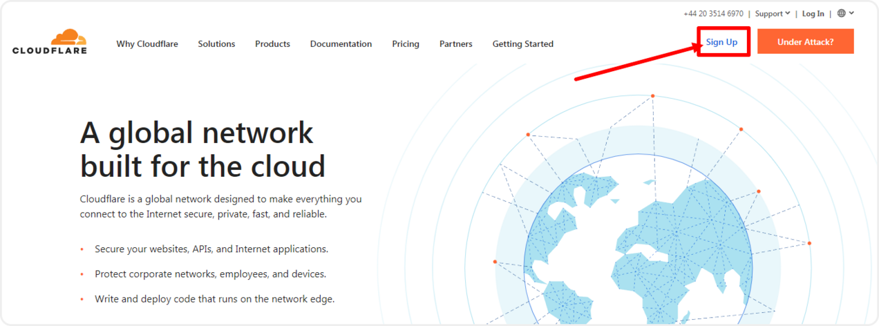 регистрация в cloudflare
