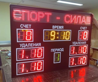 Светодиодное спортивное табло для хоккея