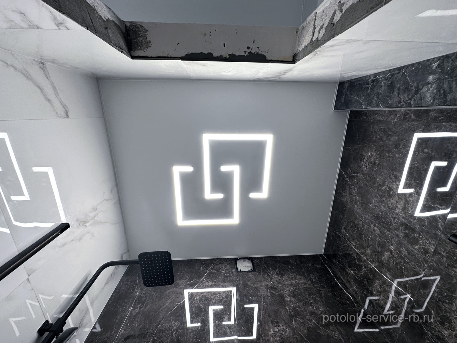 Потолок натяжной в санузле