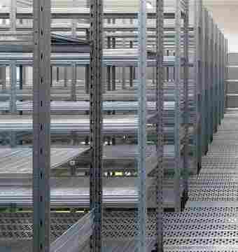 Полочные мезонинные стеллажи 