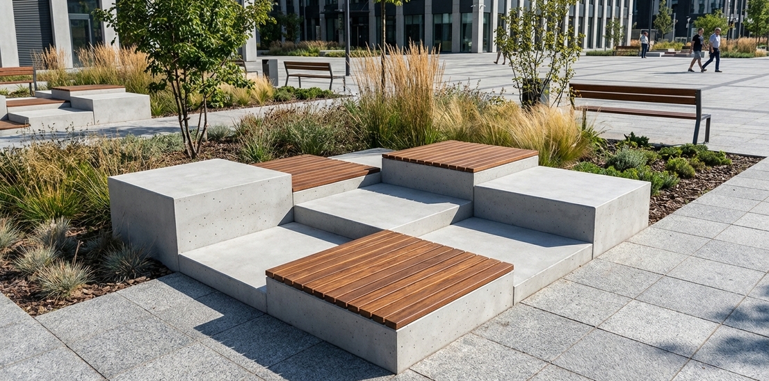 Уличная мебель CEFR из бетона
