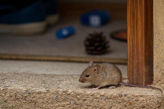 Мышь на пороге дома