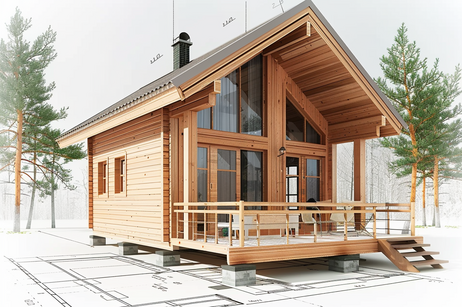 Монтаж одноэтажного каркасно-щитового дома на участке в Краснодаре