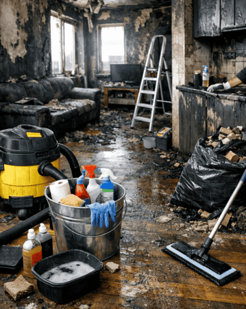 Генеральная уборка после пожара