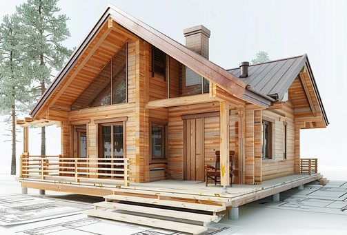 Монтаж деревянного каркасно-щитового дома на участке в Волжском Волгоградской области