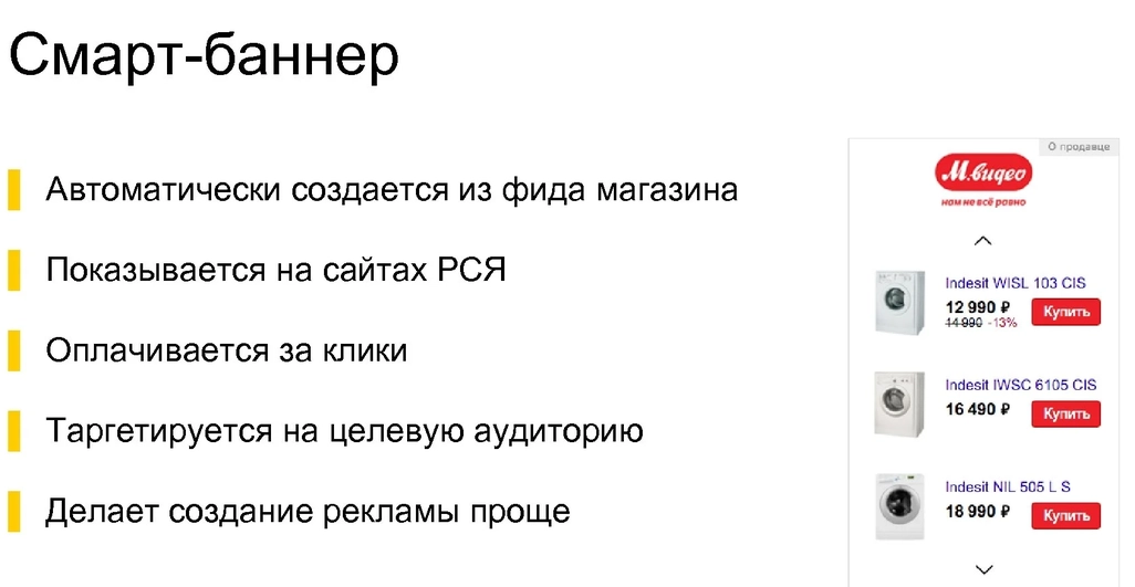 Смарт-баннеры Яндекс Директ