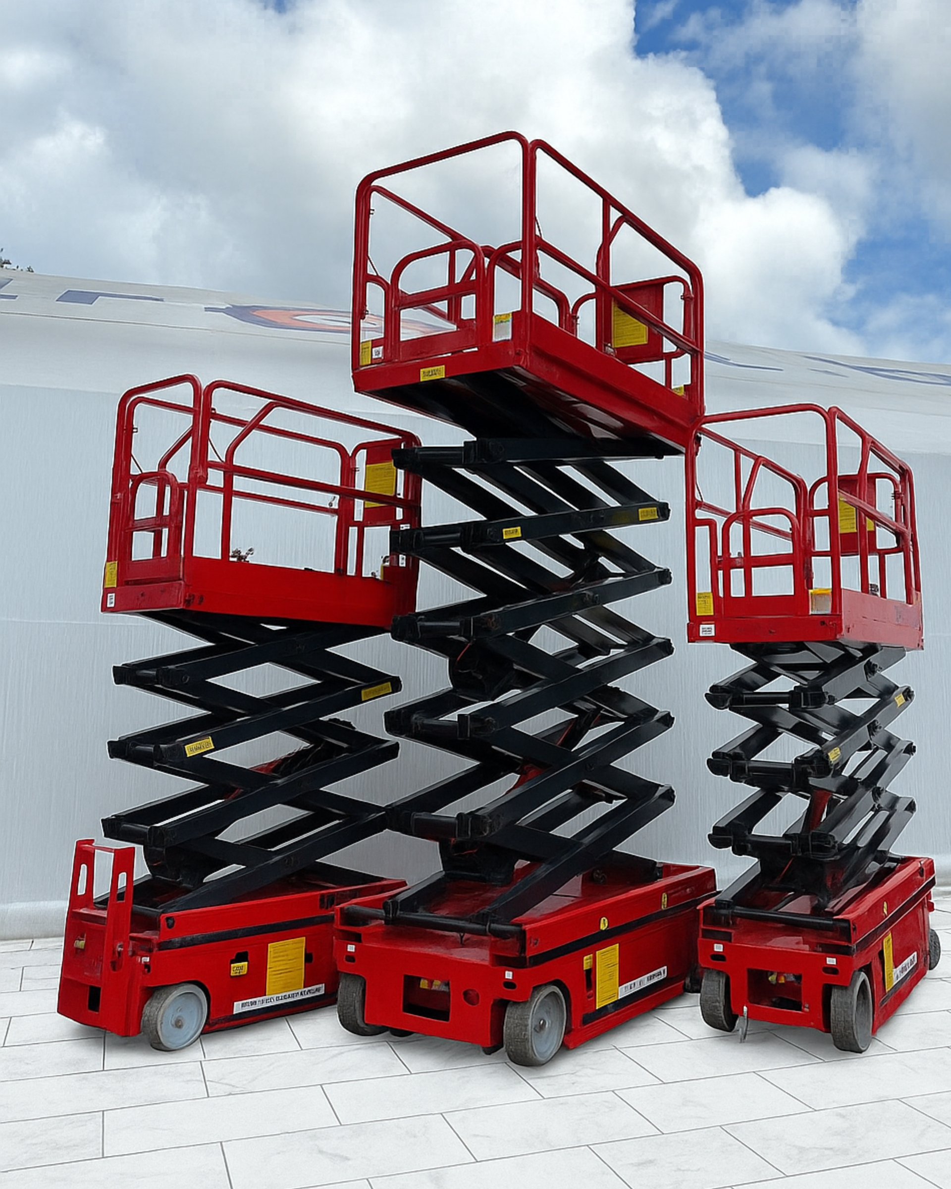 Ножничный подъемник Kinglift модели GTJZ12 с рабочей высотой 12 метров и грузоподъемностью 320 кг на