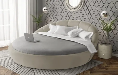 Купить круглую кровать на заказ Милан 56