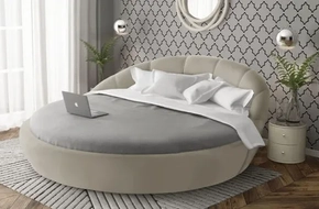 Купить круглую кровать на заказ Милан 56