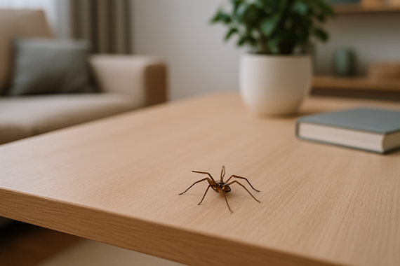 Паук на журнальном столике
