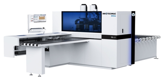 Автоматический сверлильно-присадочный станок с ЧПУ TBS-620 в белом корпусе с черными рабочими элемен