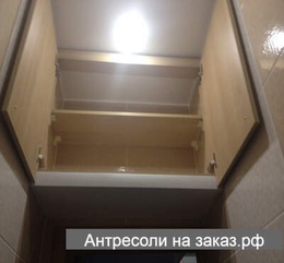 Фотография №34 Антресоль дверцы ЛДСП в туалет открытые