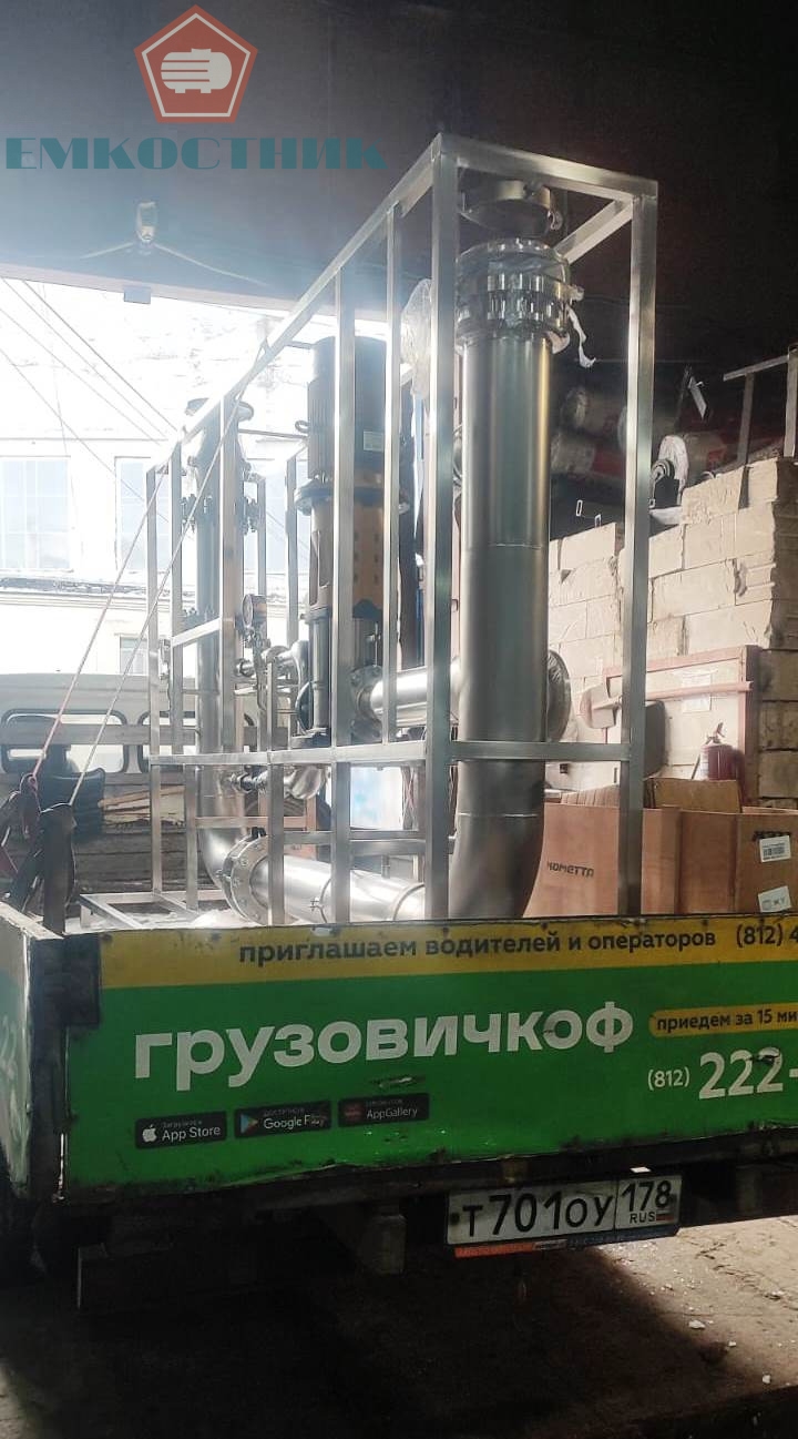 Рама блока синтеза озона. Обвязка трубопровода