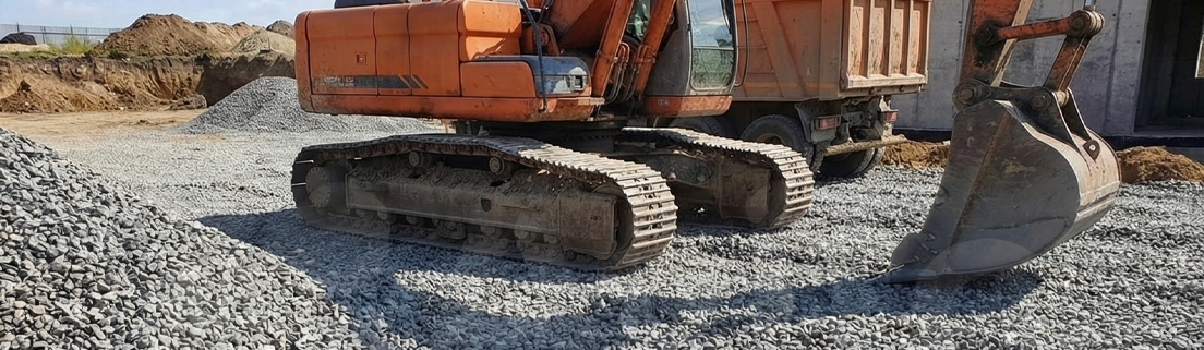 Отсыпка площадки гравийным щебнем 20-40, 40-70