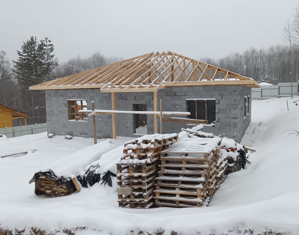 Готовый дом из газобетона