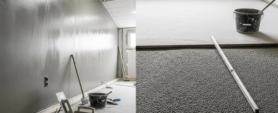 Что сначала стяжка или штукатурка