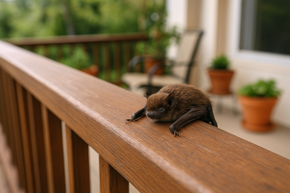 Летучая мышь на балконе