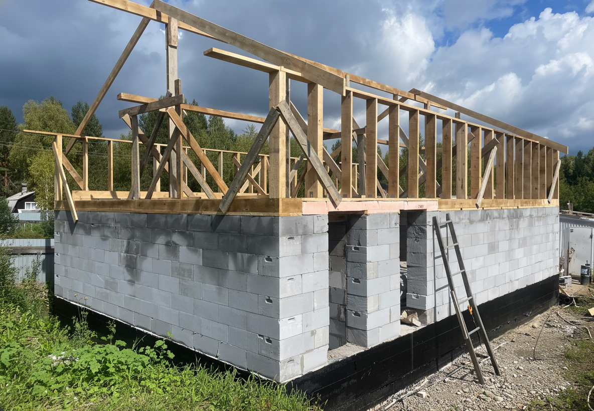 Готовый дом из газобетона