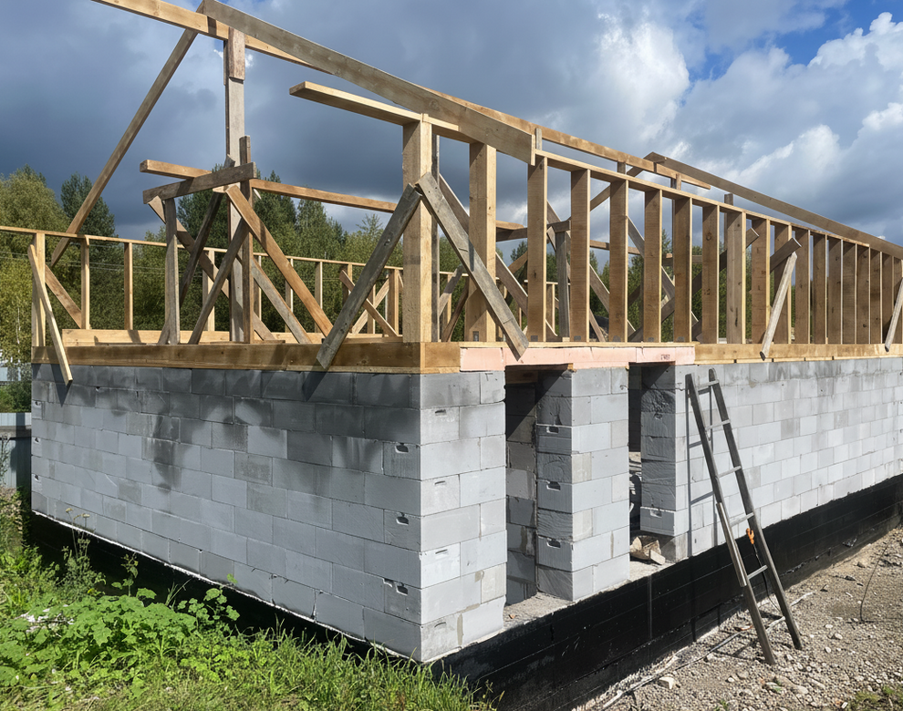 Готовый дом из газобетона