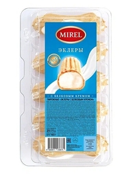Замороженное пирожные Эклеры с белковым кремом 160 гр. MIREL оптовый дистрибьютер ООО Гермиона